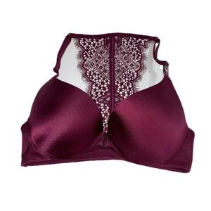 Victorias Secret T-Strap Bra Satin Front Closure NEW without Tags 34 DD